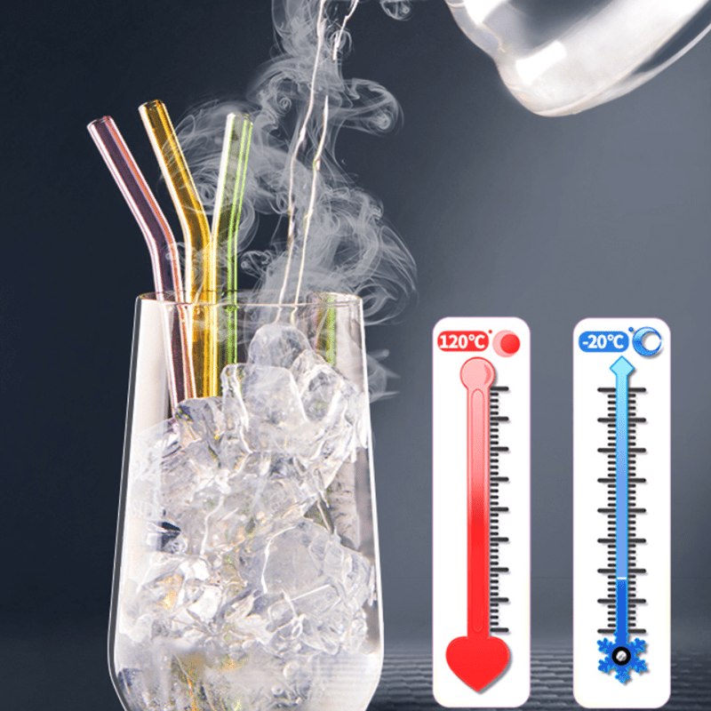 Paille en verre réutilisables avec brosses de nettoyage – Image 5