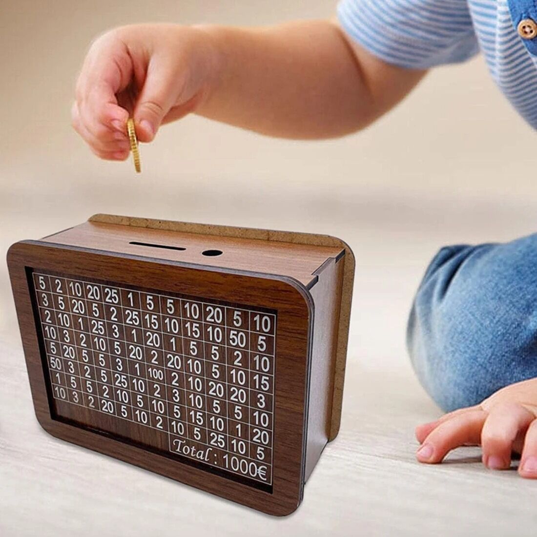 Tirelire numérique en bois adultes/enfants – Image 3