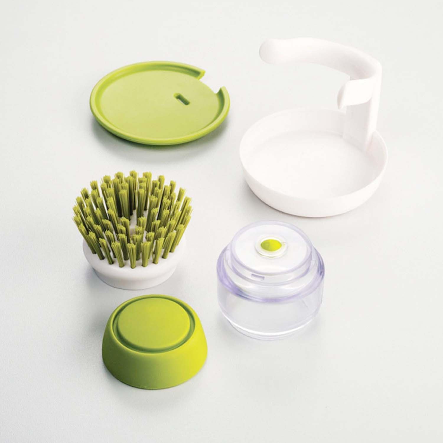 EasyBrush Brosse avec Distributeur de Liquide Vaisselle avec Support Rechargeable pour Nettoyer Les éviers Casseroles – Image 5