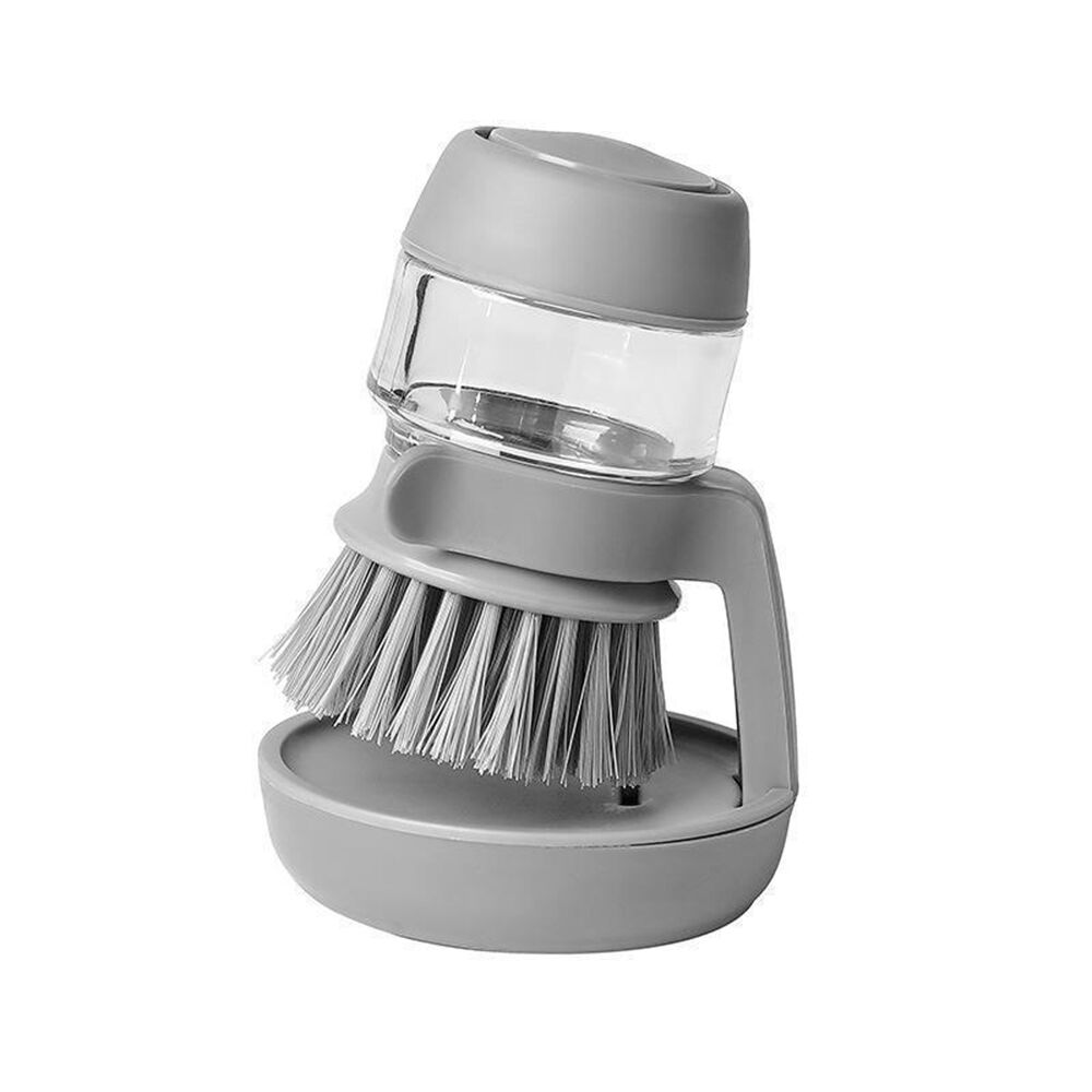 EasyBrush Brosse avec Distributeur de Liquide Vaisselle avec Support Rechargeable pour Nettoyer Les éviers Casseroles
