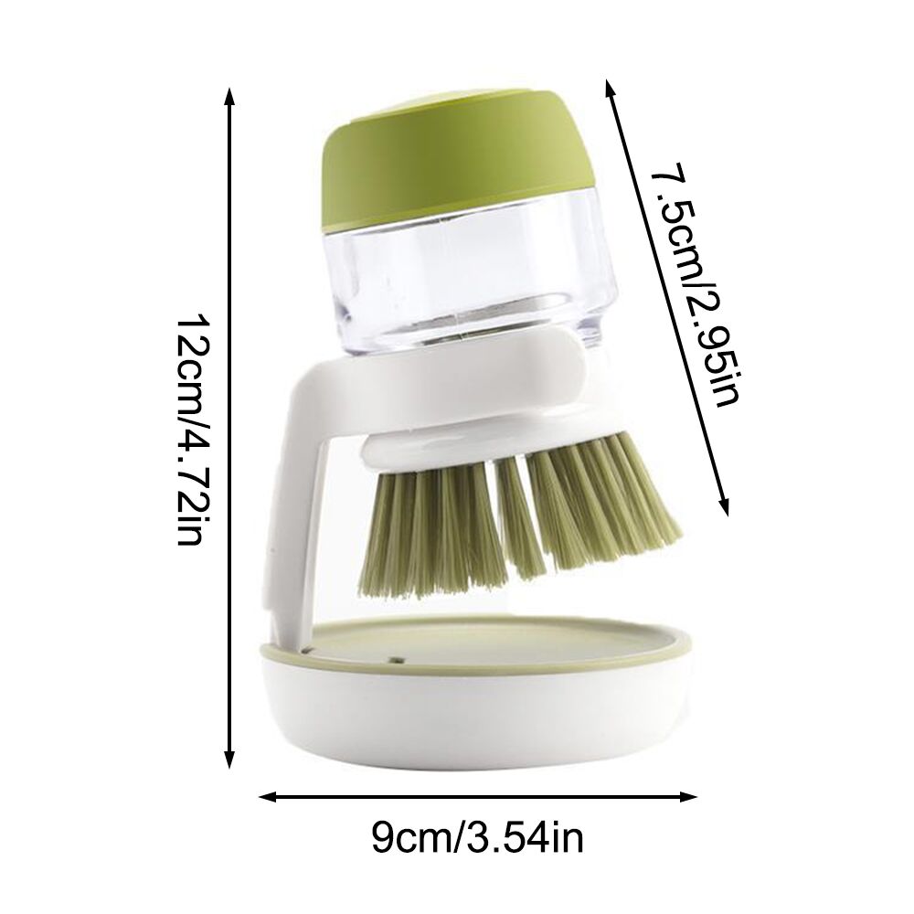 EasyBrush Brosse avec Distributeur de Liquide Vaisselle avec Support Rechargeable pour Nettoyer Les éviers Casseroles – Image 4