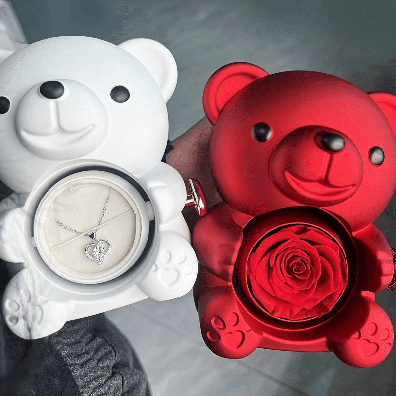 Sylvie Jewels Ours Rose éternelle avec colier – Image 7