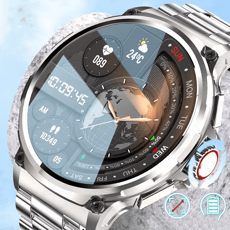 Stahlgear Zeus Montre connectée intelligente hommes 1.85 pouces HD sport Bluetooth appel GPS sport Fitness Tracker moniteur cardiaque 710 mAh étanche – Image 8