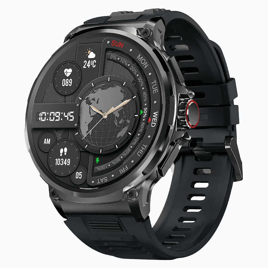 Stahlgear Zeus Montre connectée intelligente hommes 1.85 pouces HD sport Bluetooth appel GPS sport Fitness Tracker moniteur cardiaque 710 mAh étanche