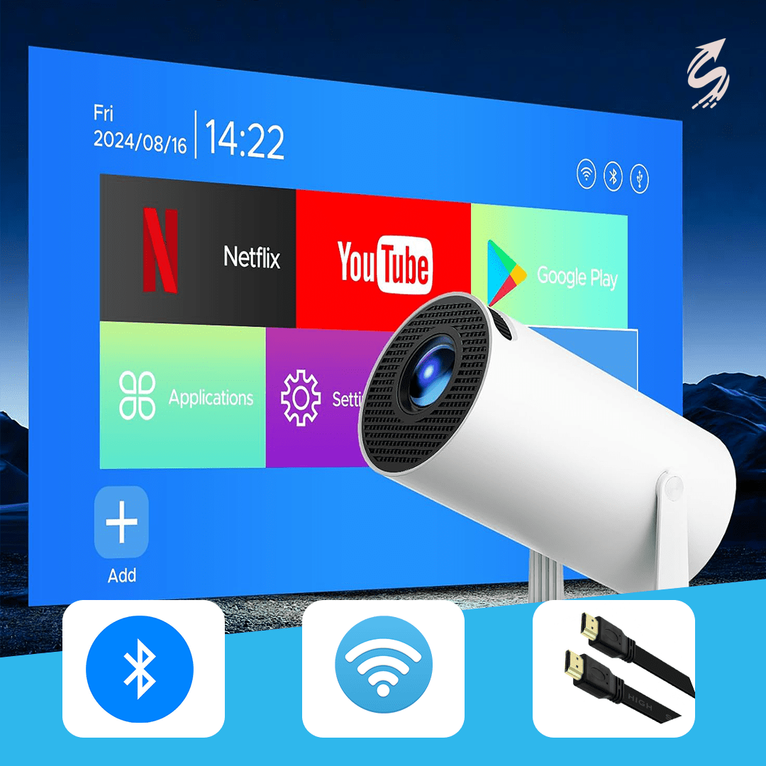 Magcubic HY300 Pro projecteur 4K Android 14 1280*720P double Wifi 290ANSI BT5.0 double Wifi6 LED vidéo cinéma maison cinéma Portable – Image 4