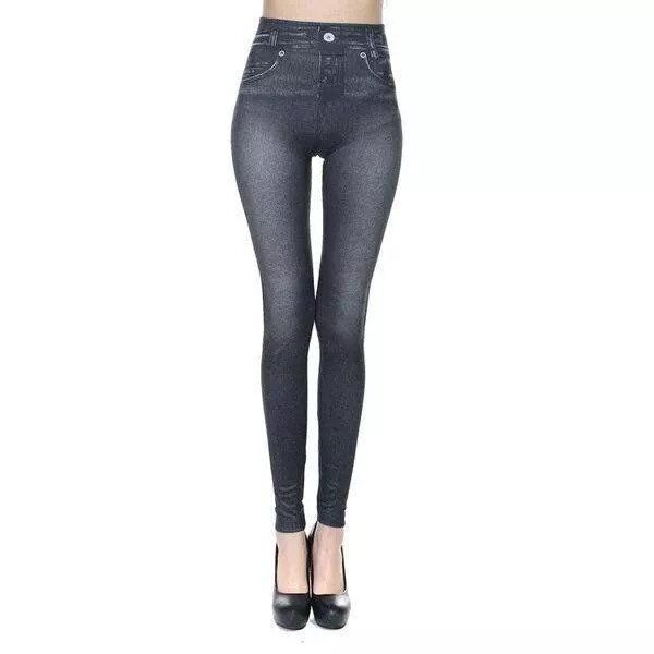 Legging sculptant sans coutures imitation jean