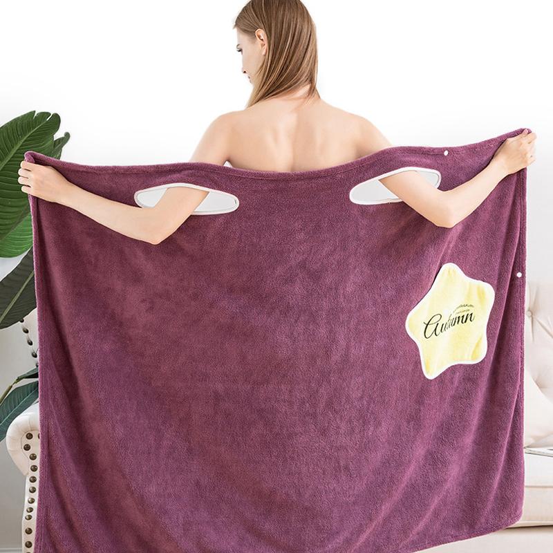 Peignoirs en peluche en microfibre à séchage rapide pour femmes