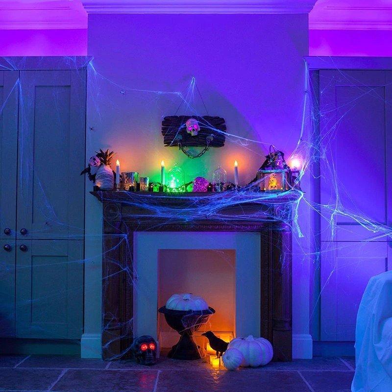 Décoration halloween toile d'araignée