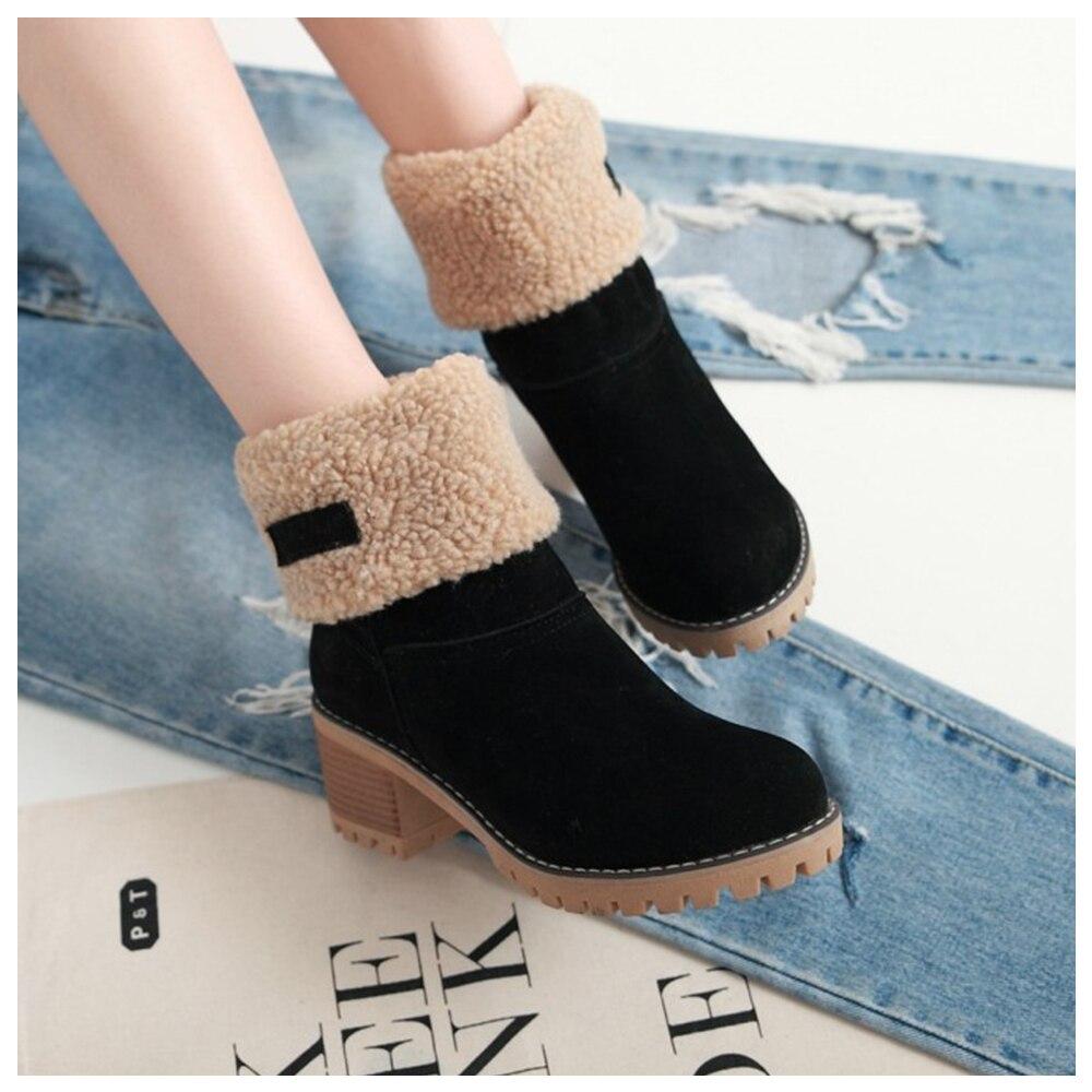 Libiyi Bottes d'hiver à talons épais – Image 3