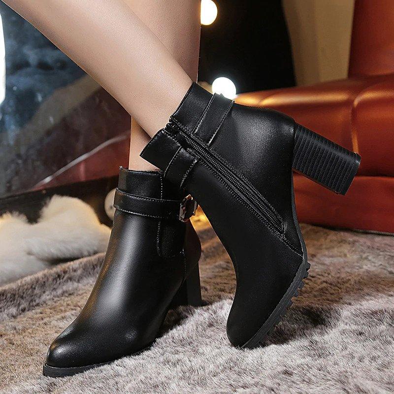 Bottines femme hiver talon haut – Image 6