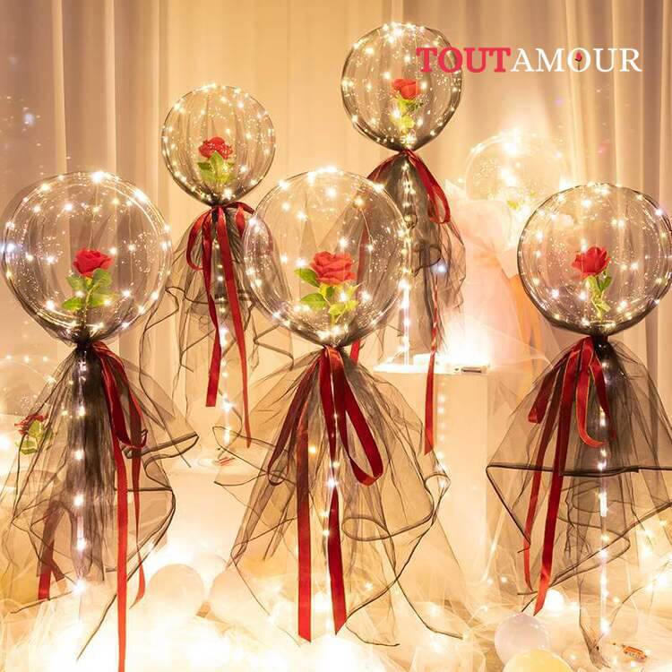 Bouquet de roses éternelles lumineux - tout amour – Image 3