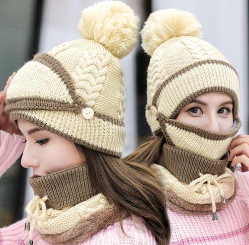 Ensemble d'hiver bonnet + écharpe femme – Image 4