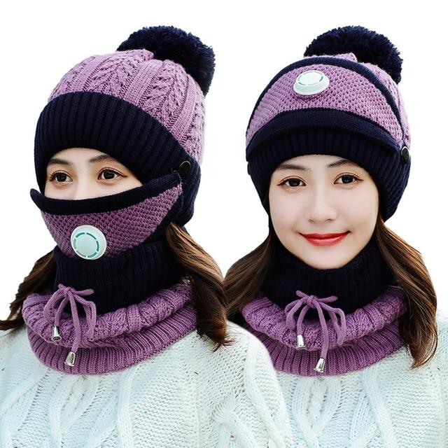 Ensemble d'hiver bonnet + écharpe femme – Image 10