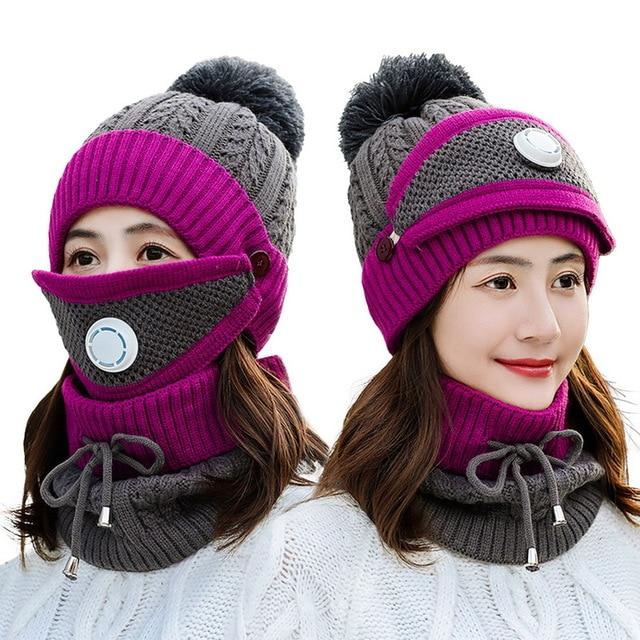 Ensemble d'hiver bonnet + écharpe femme – Image 9