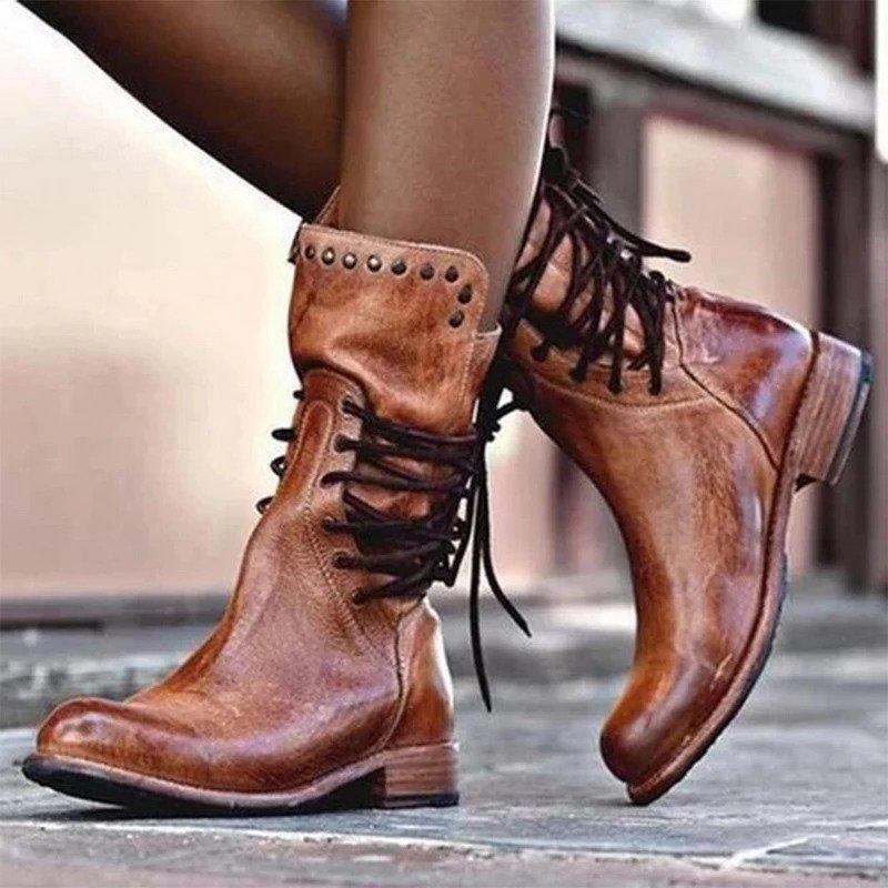 Bottes d'automne en cuir pour femmes – Image 2