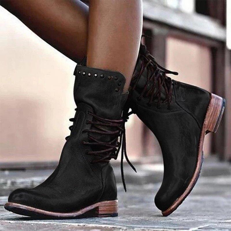 Bottes d'automne en cuir pour femmes – Image 3