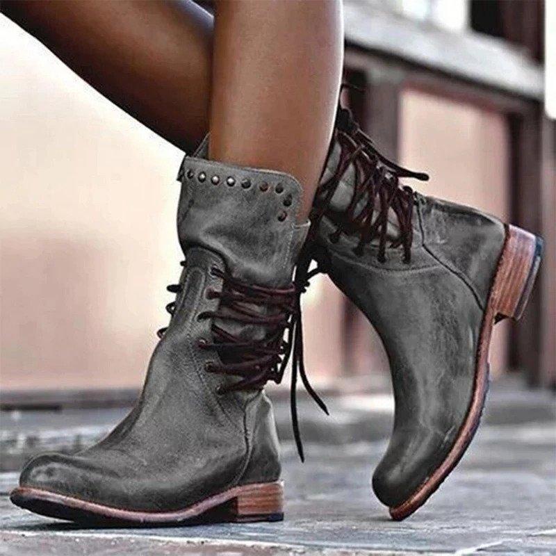 Bottes d'automne en cuir pour femmes – Image 4