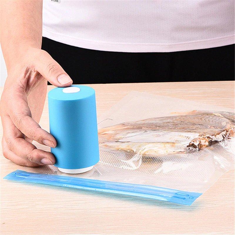 Machine à Sceller la Nourriture Sous Vide Compacte Sans Fil - 5 Sacs Ziplock Conservation Fraîcheur Aliments – Image 3