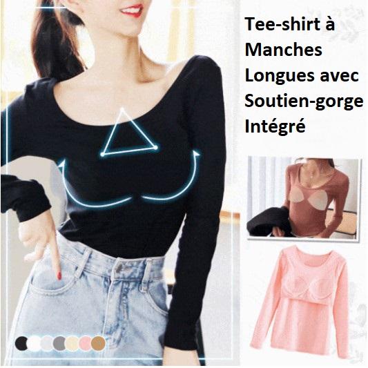 Tee-shirt à manches longues avec soutien-gorge intégré – Image 2