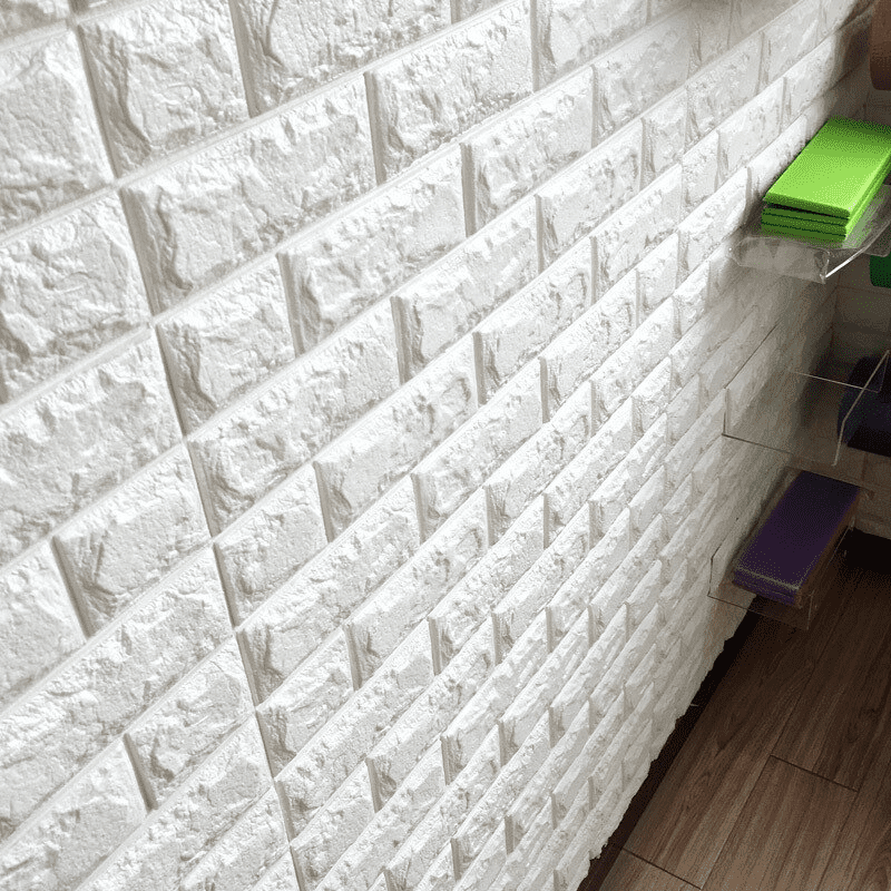 Autocollant Mural 3D Anti-Collision Enfant Mousse Imperméable Effet Brique 70x77cm Facile à Installer Décoration Maison – Image 2