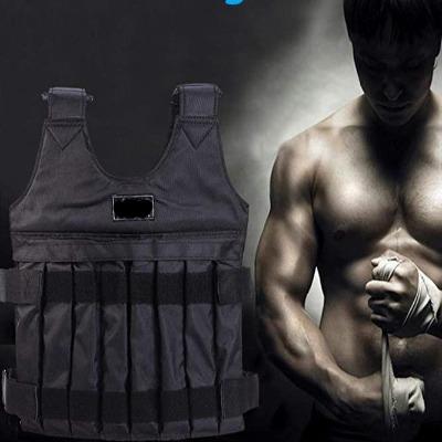 Gilet Militaire Lesté Réglable 30kg Poids Amovibles Musculation Fitness Unisexe Résistant Noir – Image 2
