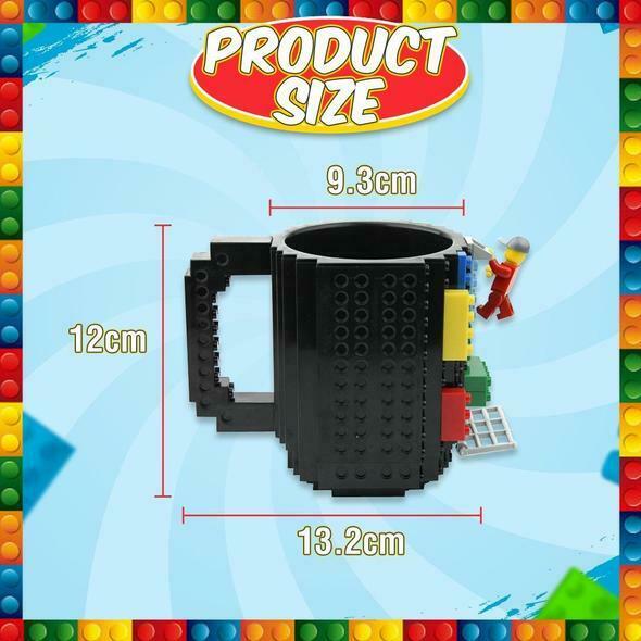 Mug tasse à café 350ml avec briques lego à assembler – Image 3