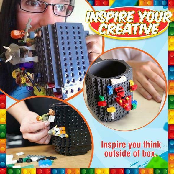 Mug tasse à café 350ml avec briques lego à assembler – Image 5