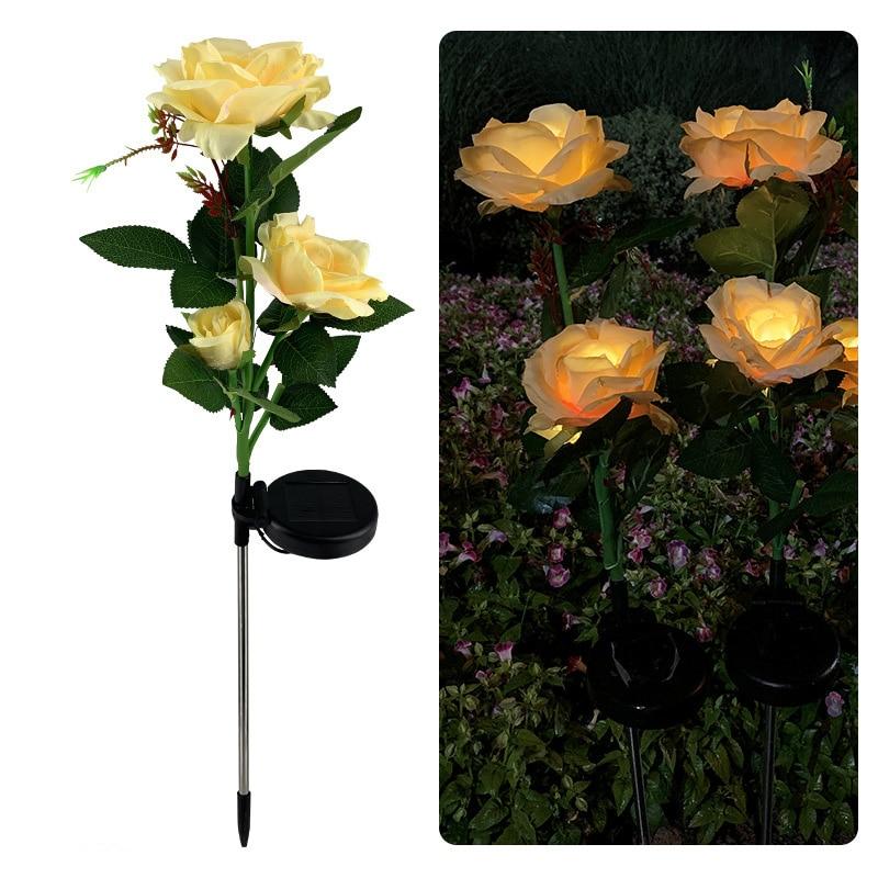 Rose artificielle lumineuse solaire – Image 2