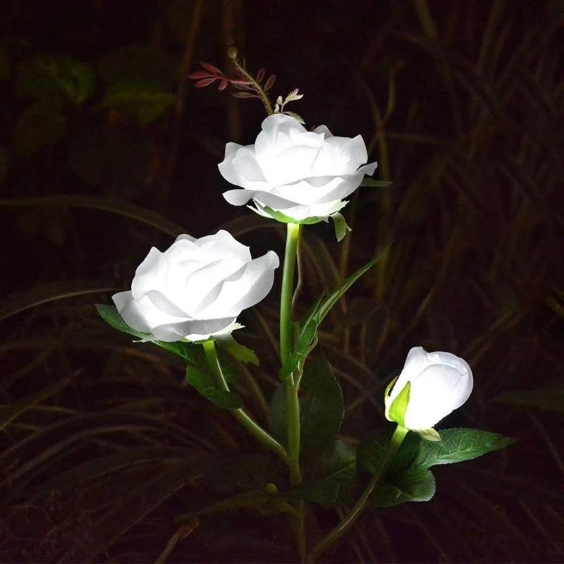 Rose artificielle lumineuse solaire – Image 8