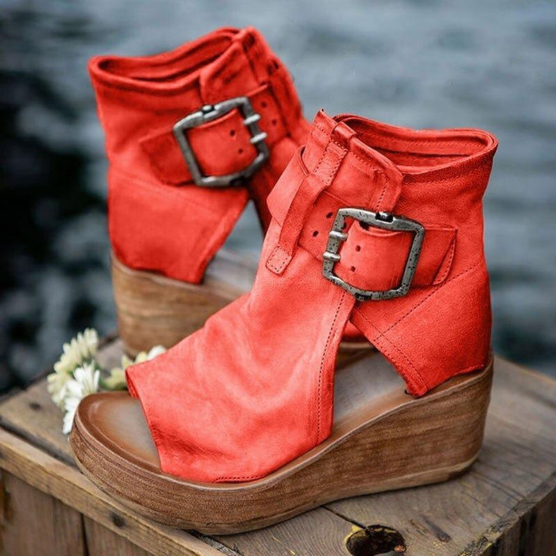 Sandales texane rouge