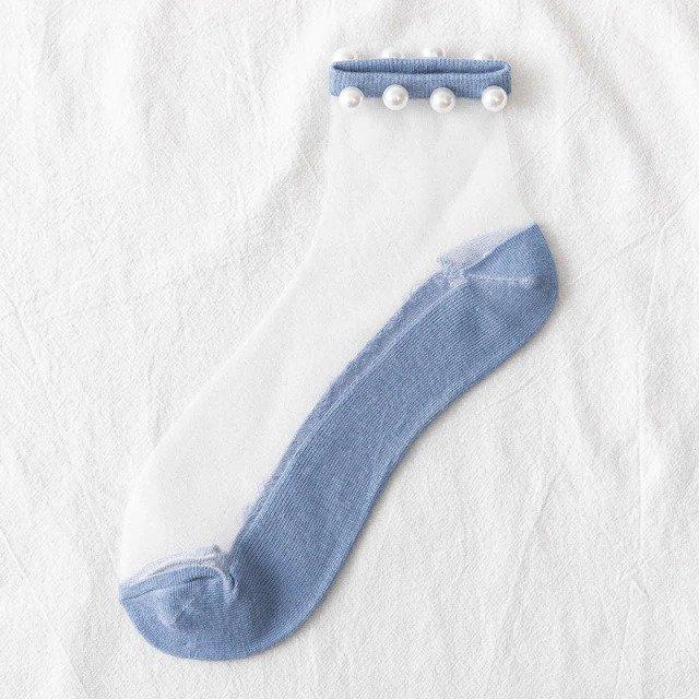 Chaussettes fines perlées pour femmes – Image 3