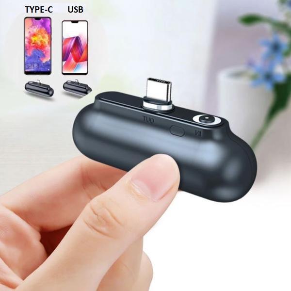 Snap n charge Mini chargeur Portable magnétique 3 en 1 Micro USB Type C 2600mAh – Image 6