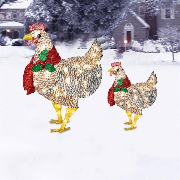 Poule Décorative Lumineuse Avec Écharpe – Image 6