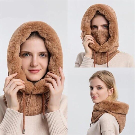 Bonnet Coupe-vent Chaud En Tricot Pour l'Hiver – Image 2