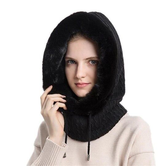 Bonnet Coupe-vent Chaud En Tricot Pour l'Hiver – Image 3