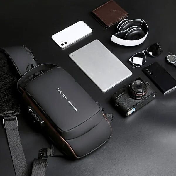 Sac en bandouliere antivol avec port USB recharge pour homme et femme – Image 6