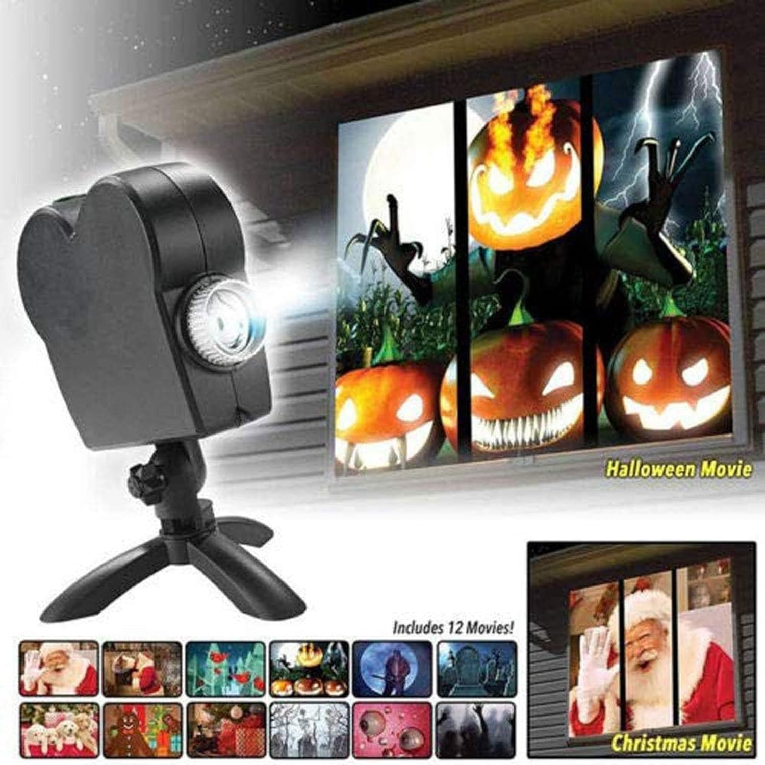 Mini projecteur Laser de noël, 12 films – Image 6