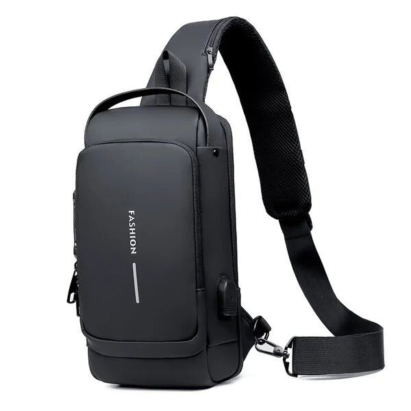 Sac en bandouliere antivol avec port USB recharge pour homme et femme – Image 13