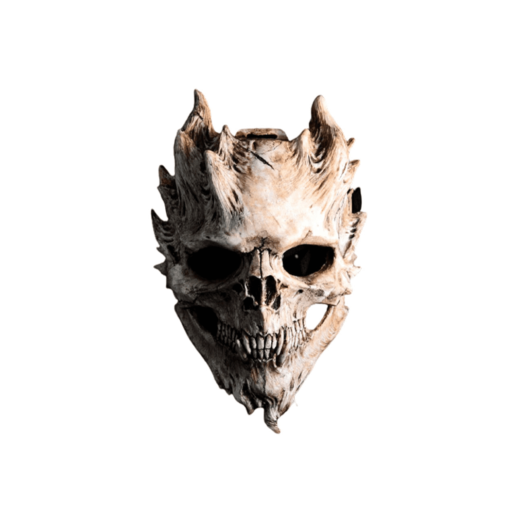 Masque d'horreur d'Halloween avec crâne et os de guerrier