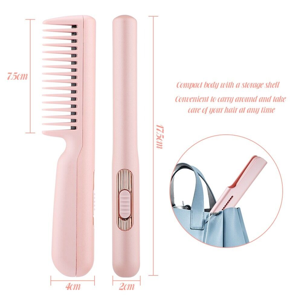 Peigne chauffant portable - Peigne électrique USB lisseur – Image 3