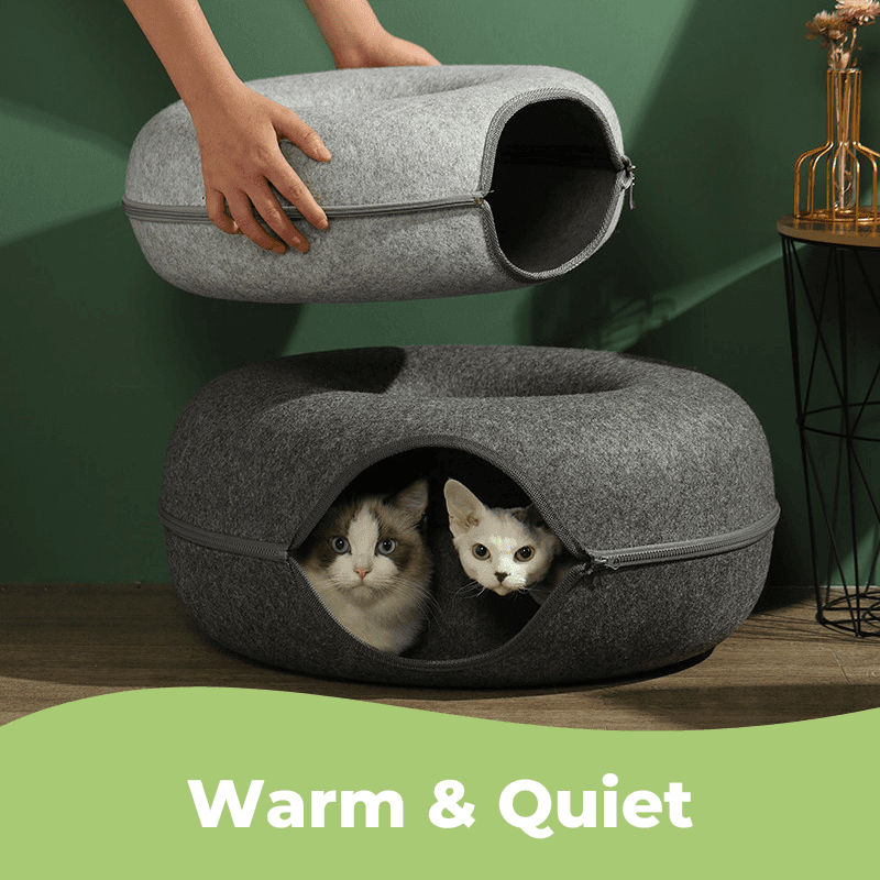 La grotte à chat "Peek-a-boo" avec cloche, jouets interactifs, griffes de broyage, cadre à grimper, jouets pour chats. – Image 5
