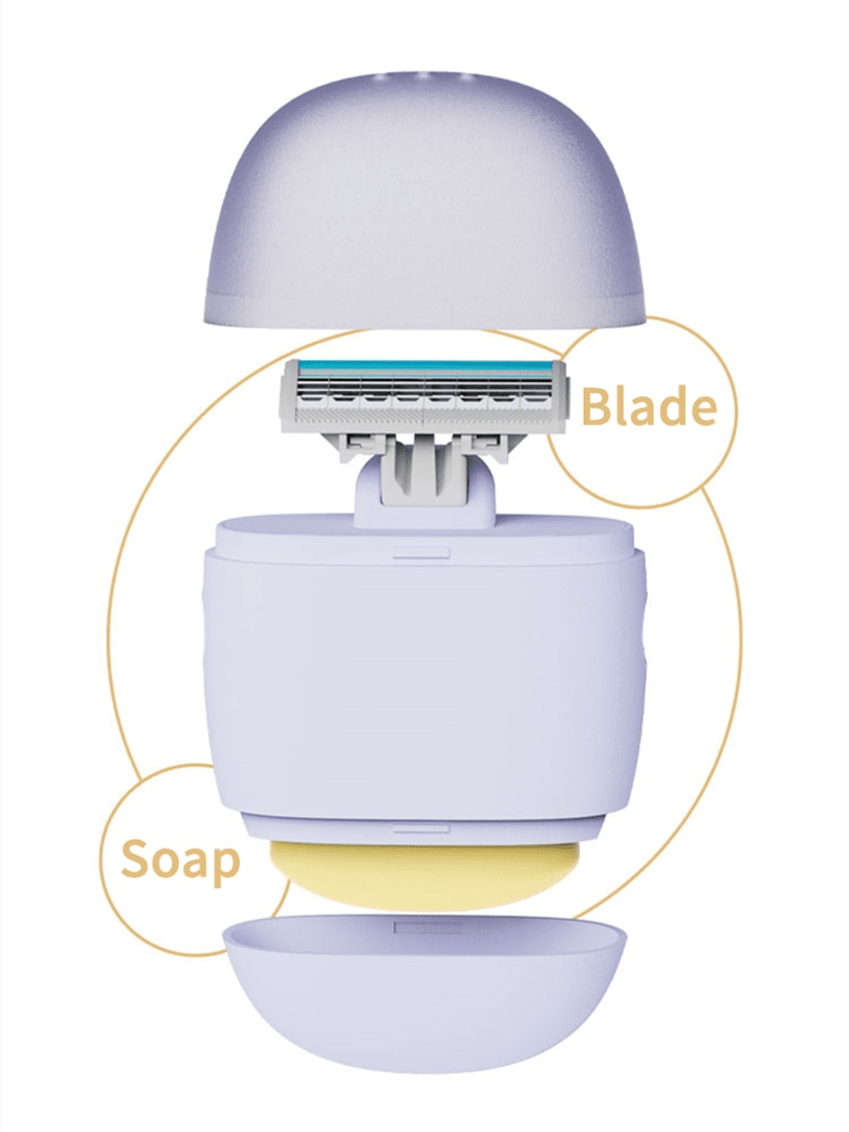 Mini rasoir portable savon intégré – Image 9