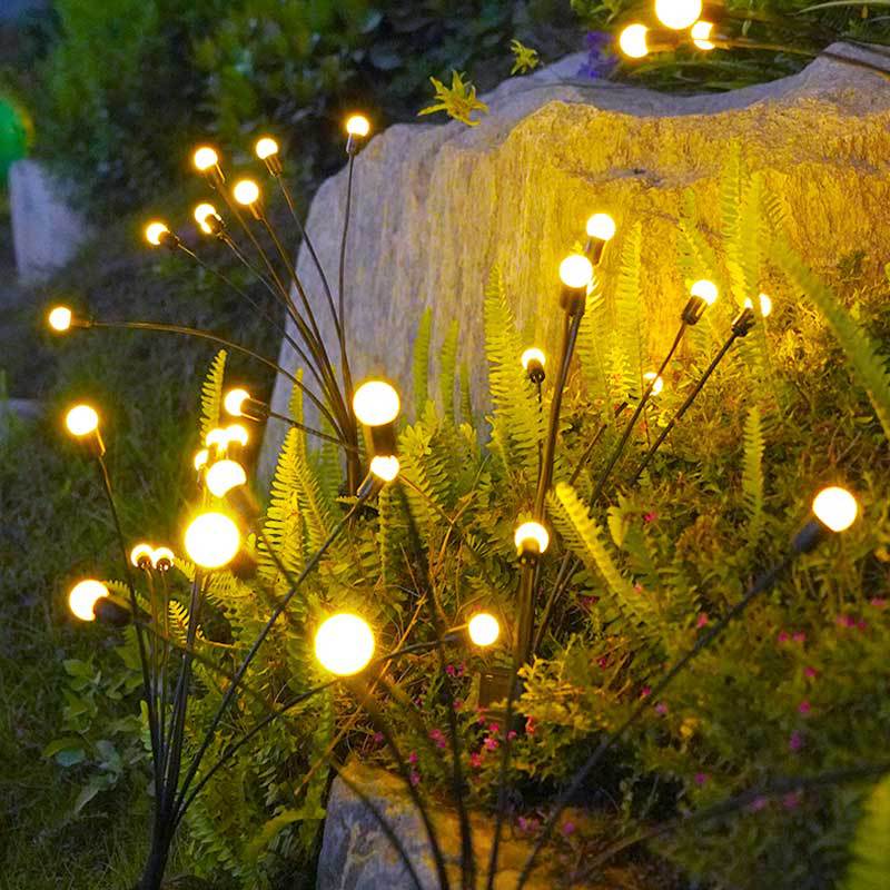 2 lampes solaires de jardin en forme de globe LED à énergie solaire étanches – Image 3