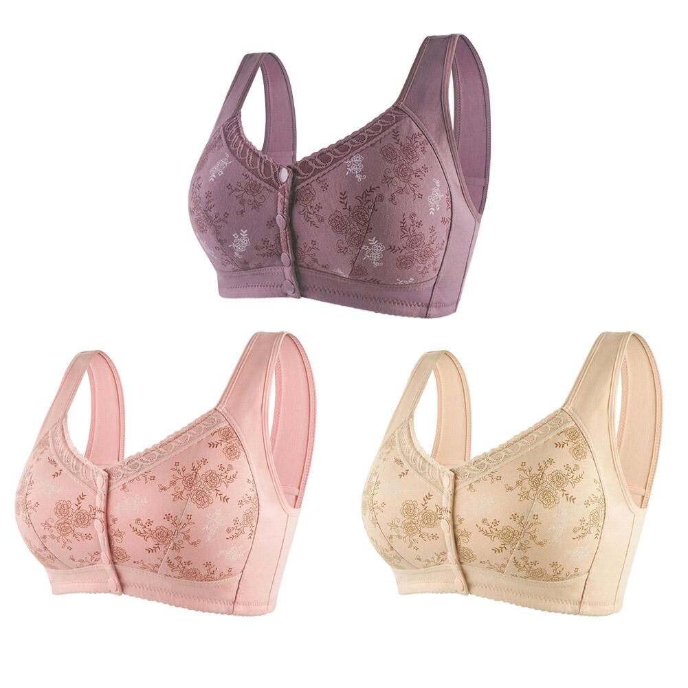 Glamorette - Soutien-gorge en coton à fermeture frontale – Image 2