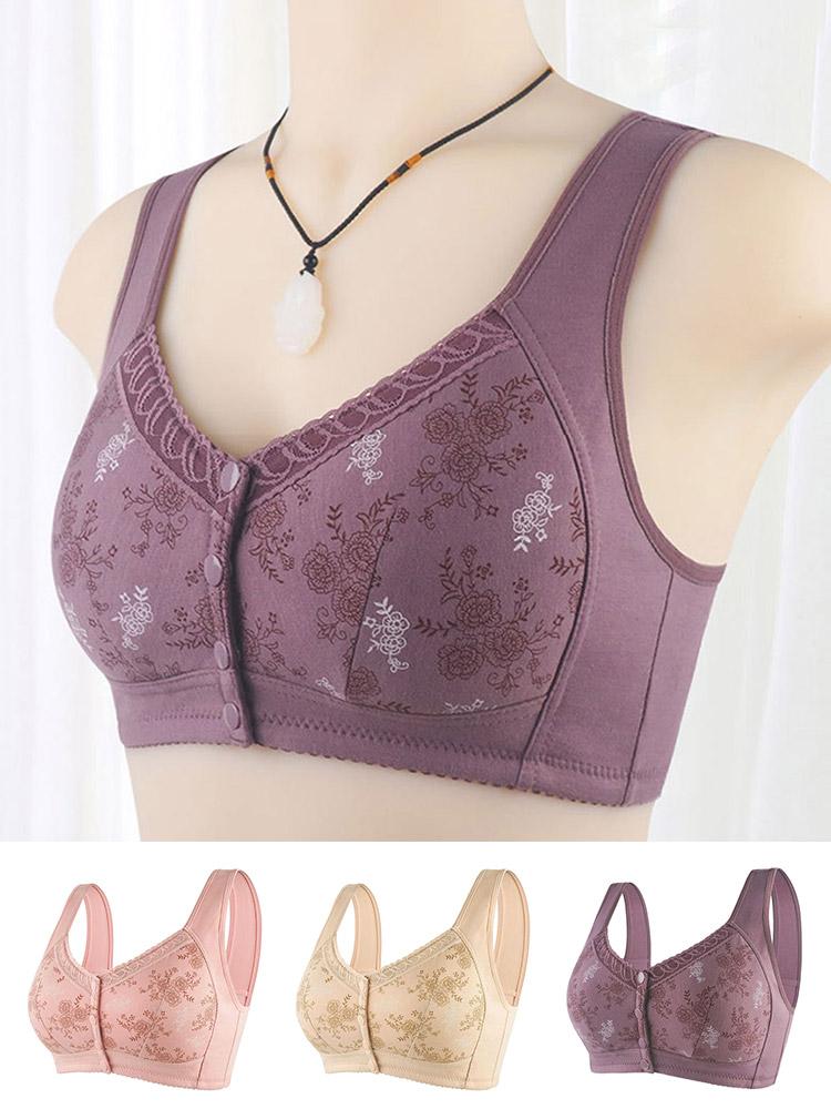 Glamorette - Soutien-gorge en coton à fermeture frontale – Image 12