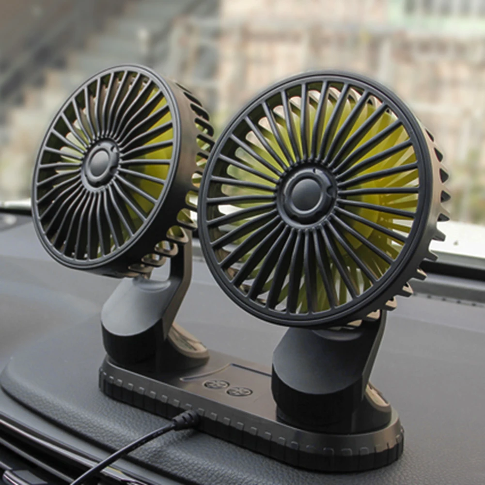 Ventilateur voiture à double tête pour tableau de bord – Image 6
