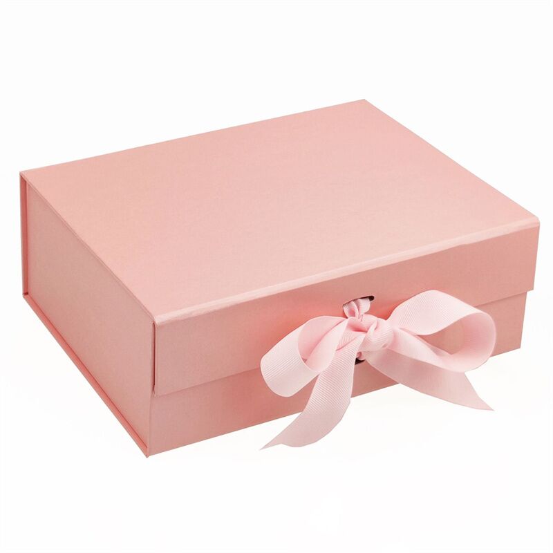 Coffret cadeau magnétique avec couvercle et ruban pour cadeaux