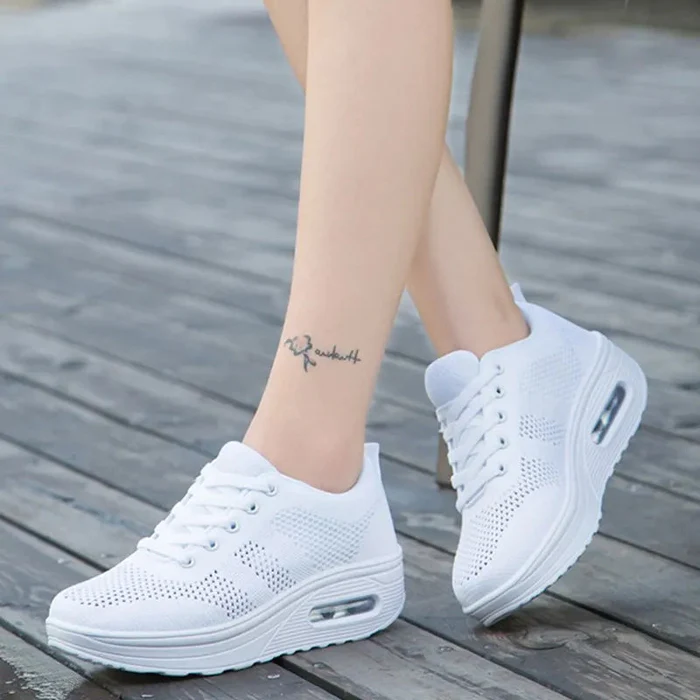 Sneakers Orthopédiques à Bulle d'Air blanc