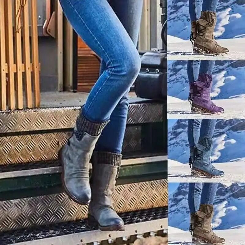 Bottes d'hiver chaudes en laine pour femmes – Image 4