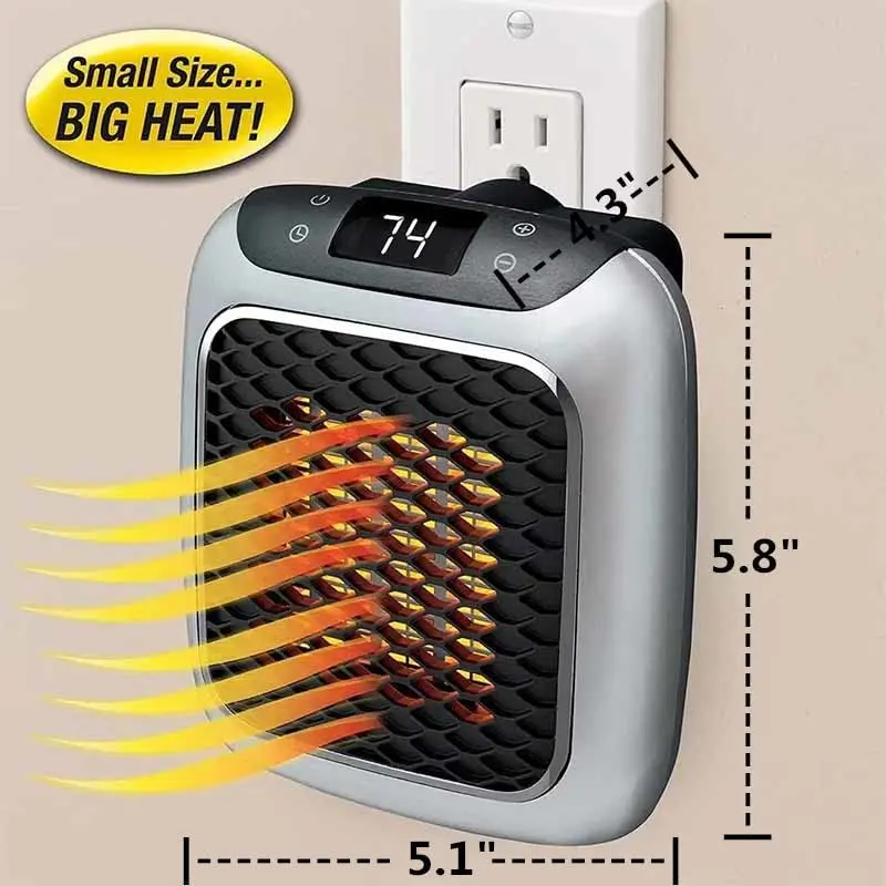 ChauffeRapid Mini radiateur électrique portable 800W EcoWarm Equiwarm heataura Luxiheat – Image 6